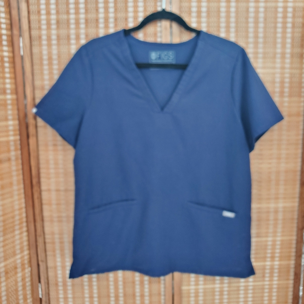 ♡ Figs Womens Casma Blue Scrub Top Size Large Technical Collection Style FW1100